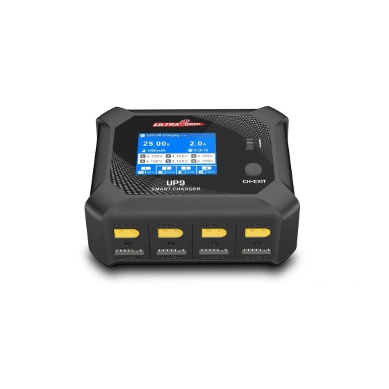 Original UltraPower UP9 100W Battery Charger 4 Channels Color Screen UltraPower 18650 Battery Charger Lithium Battery Charger